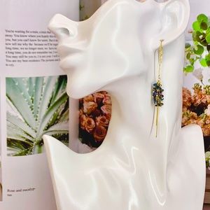 Beaded tassels earrings